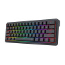 Redragon Ironguard K722 60% Wired Mechanical Keyboard, 61 Keys, Hot-Swappable Switch, 3-Layer Noise Dampening, Dragon Chant Switch, Free-Mod Socket, Black | K722-RGB